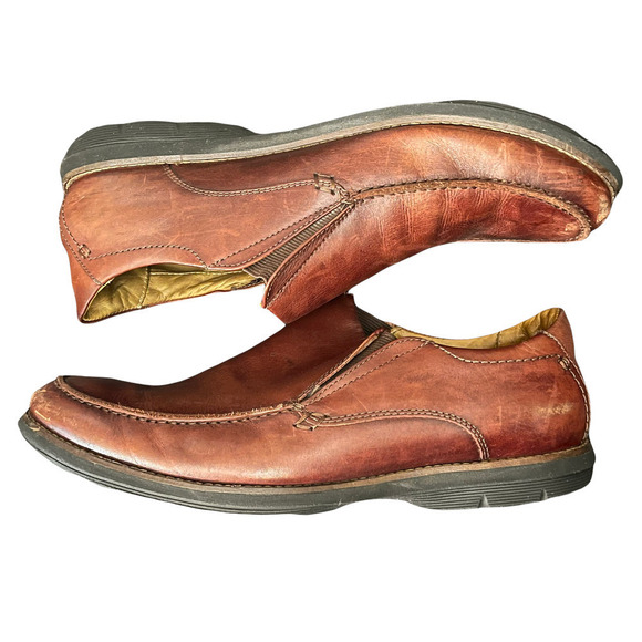 AMERICAN Classic by De La Rentis Men's AC Slip-On Brown Leather Shoes Size 10.5M - Picture 4 of 8